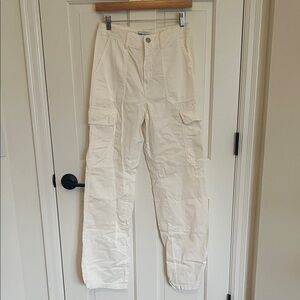 Women’s Cream Cargo Pants